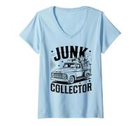 Femme Camion collecteur de déchets Poubelle T-Shirt avec Col en V