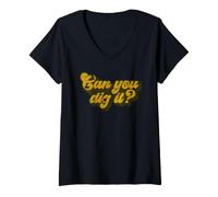 Femme Can You Dig It? Vintage 70S 80S T-Shirt avec Col en V