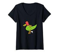 Femme Canard boiteux T-Shirt avec Col en V
