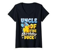 Femme Canard en Caoutchouc Anniversaire Oncle Famille Assortis T-Shirt avec Col en V