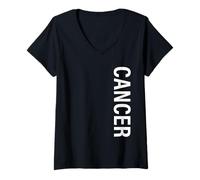 Femme Cancer - Astrologie Zodiac T-Shirt avec Col en V
