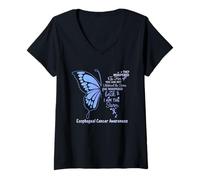 Femme Cancer de l'œsophage I am the Storm T-Shirt avec Col en V