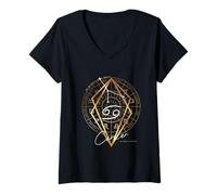 Femme Cancer signe du zodiaque horoscope astrologie signe du zodiaque T-Shirt avec Col en V