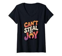 Femme Can't Steal My Joy/Praise T-Shirt avec Col en V