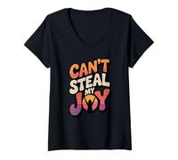 Femme Can't Steal My Joy T-Shirt avec Col en V