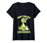 Femme Can't You See My Legissaur Leg Injury Recovery T-Shirt avec Col en V