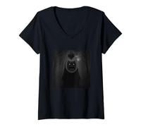 Femme Cape de Faucheuse pastèque effrayante en Forme de cœur pour Halloween T-Shirt avec Col en V