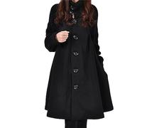 Femme Cape Manches Longues Poncho Swing A-Line Maternité Single-Breasted Veste Casual Sport Avec Bouton Automne Oversize Grand Ourlet Coton Manteau Hiver Haut Pull-Over veste en laine noire femme