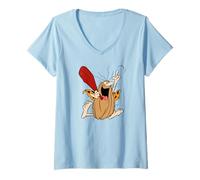 Femme Captain Caveman Captain Caveman Unga Bunga T-Shirt avec Col en V