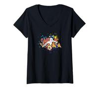 Femme Captain Tsubasa Tsubasa Ozora (Peinture Splash) T-Shirt avec Col en V