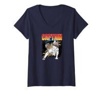 Femme Captain Tsubasa Tsubasa Ozora (Tiret brûlant) T-Shirt avec Col en V