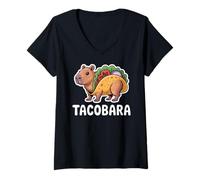 Femme Capybara Rodents Kids Tacobara Funny Capybaras T-Shirt avec Col en V