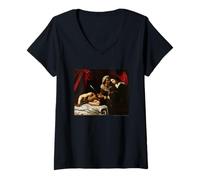 Femme Caravaggio Judith Beheading Holofernes T-Shirt avec Col en V