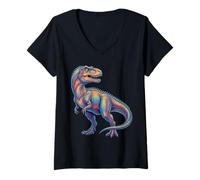 Femme Carcharodontosaurus Dinosaure Paléontologie Apex Predator T-Shirt avec Col en V
