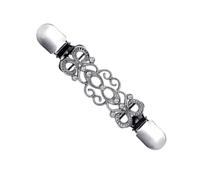 Femme Cardigan Col Clip Vintage Pull Écharpe Métal sur Broche Epingle à nourrice Clip en Métal, taille unique