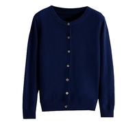 Femme Cardigan Hiver Automne Manche Longues Cardigan Tricoté Ouvert sur Le Devant Chic Et Elegant Décontractée Veste Leger Col en Rond en Cachemire Gilets Bouton Printemps Manteau