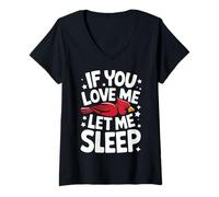 Femme Cardinal Bird, si tu m'aimes, Laisse-Moi Dormir T-Shirt avec Col en V