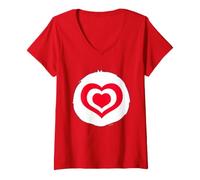 Femme Care Bears All My Heart Bear Belly T-Shirt avec Col en V