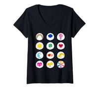 Femme Care Bears Bear Belly Line Up T-Shirt avec Col en V