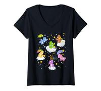 Femme Care Bears Catch a Falling Star T-Shirt avec Col en V