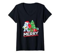 Femme Care Bears Christmas Wishes Bear Holding Presents for You T-Shirt avec Col en V