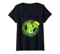 Femme Care Bears I'm Feeling Lucky St. Patrick's Day T-Shirt avec Col en V