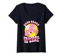 Femme Care Bears Love A Lot Bear Prepare to Care Valentine T-Shirt avec Col en V