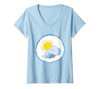 Femme Care Bears Sea Friend Bear Belly T-Shirt avec Col en V