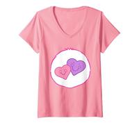Femme Care Bears Sweet Messages Bear Belly T-Shirt avec Col en V