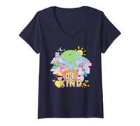 Femme Care Bears: Unlock The Magic Be Kind to Earth Group T-Shirt avec Col en V