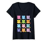 Femme Care Bears: Unlock The Magic Bear Faces T-Shirt avec Col en V