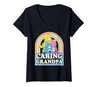 Femme Care Bears: Unlock The Magic Caring Grandpa Father's Day T-Shirt avec Col en V