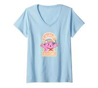 Femme Care Bears: Unlock The Magic Cheer Bear Close-Up All-Star T-Shirt avec Col en V