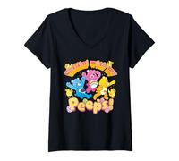 Femme Care Bears: Unlock The Magic Chillin' with My Peeps T-Shirt avec Col en V