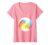 Femme Care Bears: Unlock The Magic Dare to Care Bear Belly T-Shirt avec Col en V