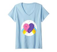 Femme Care Bears: Unlock The Magic Friends Forever Bear Belly T-Shirt avec Col en V