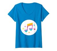 Femme Care Bears: Unlock The Magic Heart Song Bear Belly T-Shirt avec Col en V