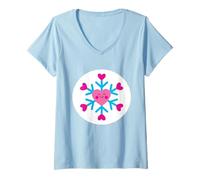 Femme Care Bears: Unlock The Magic Snowflake Sparkle Bear Belly T-Shirt avec Col en V