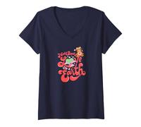 Femme Care Bears: Unlock The Magic Tenderheart Love The Earth Dark T-Shirt avec Col en V