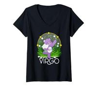 Femme Care Bears: Unlock The Magic Zodiac Virgo with Share Bear T-Shirt avec Col en V