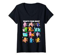 Femme Care Bears: Unlock The Magic Zodiac What's Your Sign? T-Shirt avec Col en V