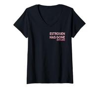 Femme Carence en œstrogènes, Femmes Ménopause T-Shirt avec Col en V