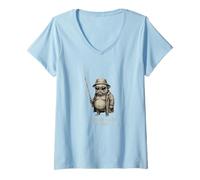 Femme Carlin Humour Humour TWAS The Carbs M'Lord Funny Sci-FI Weird Odd T-Shirt avec Col en V