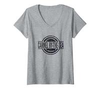 Femme Carmel By-The-Sea California - Carmel by the Sea CA T-Shirt avec Col en V