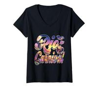 Femme CARNAVAL DE RIO T-Shirt avec Col en V