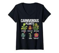 Femme Carnivorous Plants Species Saracenia Venus Flytrap Gardening T-Shirt avec Col en V