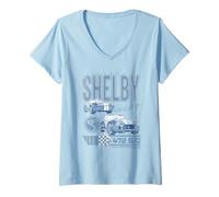 Femme Carroll Shelby Cobra Mono AD T-Shirt avec Col en V