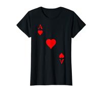 Femme carte à jouer As de cœur carnaval costume poker T-Shirt