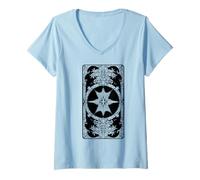 Femme Carte astrologienne - for Warriors of Light & Darkness Bright BG T-Shirt avec Col en V