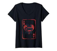 Femme Carte d'amour « You Come First As of Hearts » T-Shirt avec Col en V